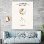 Personalized Boho Virgo Zodiac Constellation ポスター