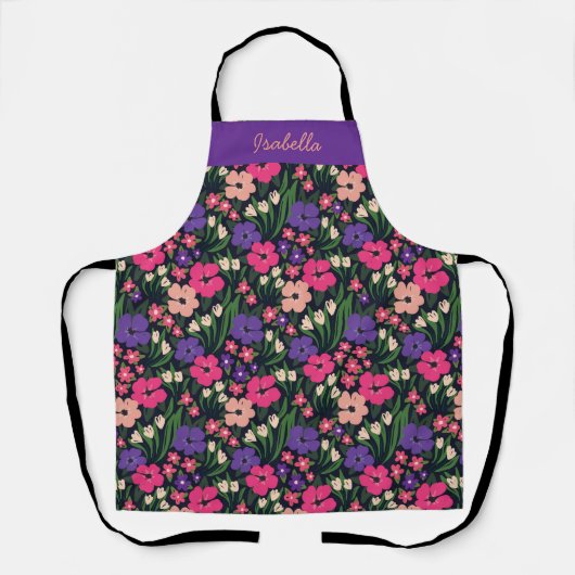 Personalized Bold Leopard Print Apron エプロン (正面)