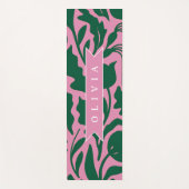 Personalized Bold Pink Botanical Floral Name Gift ヨガマット (正面)
