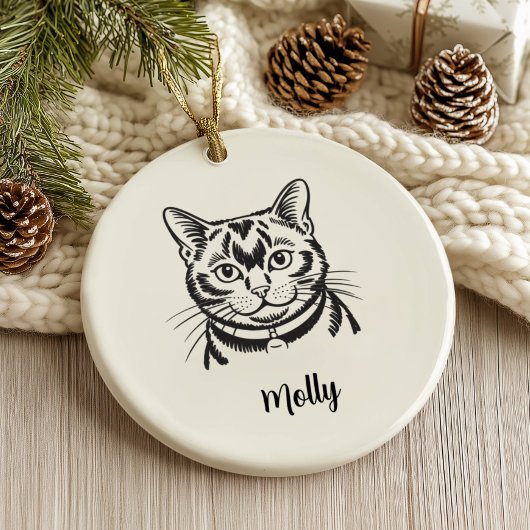 Personalized Bombay Cat Christmas セラミックオーナメント