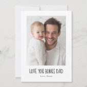 Personalized Bonus Dad Photo Card | Custom Gift シーズンカード (正面)