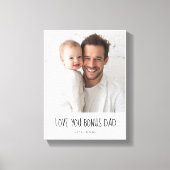 Personalized Bonus Dad Photo | Custom Gift キャンバスプリント (正面)