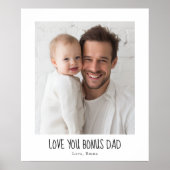 Personalized Bonus Dad Photo | Custom Step Dad ポスター (正面)