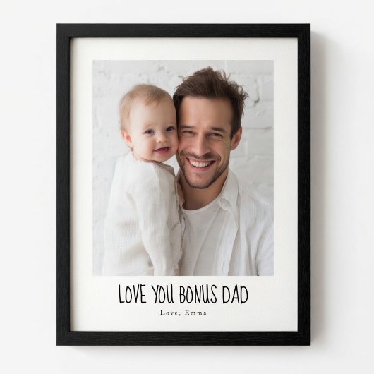 Personalized Bonus Dad Photo | Custom Step Dad ポスター