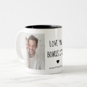 Personalized Bonus Dad Photo Mug | Custom Step Dad ツートーンマグカップ (正面左)