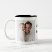 Personalized Bonus Dad Photo Mug | Custom Step Dad ツートーンマグカップ (左)