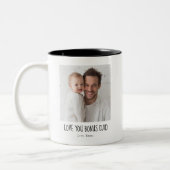 Personalized Bonus Dad Photo Mug – Custom Step Dad ツートーンマグカップ (左)