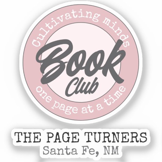 Personalized Book Club Name + Logo シール (正面)