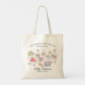 Personalized Book Club Tote Bag with Cute Geese トートバッグ (裏面)