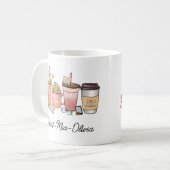 Personalized Book & Coffee Day Mug – Custom Name  コーヒーマグカップ (正面左)