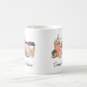 Personalized Book & Coffee Day Mug – Custom Name  コーヒーマグカップ (中央)