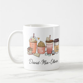 Personalized Book & Coffee Day Mug – Custom Name  コーヒーマグカップ