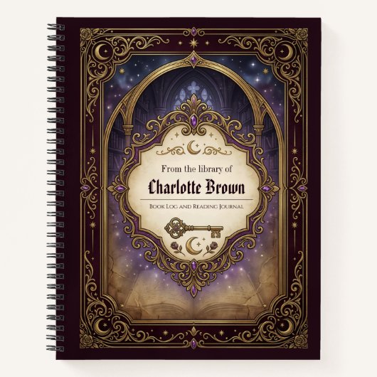 Personalized Book Log Fantasy Reading Journal ノートブック (正面)