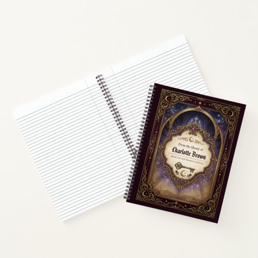 Personalized Book Log Fantasy Reading Journal ノートブック (内部)
