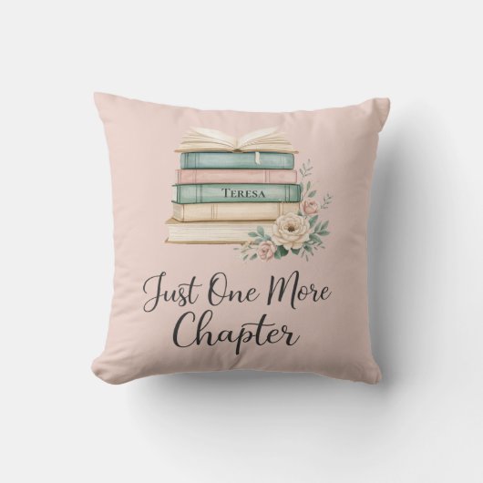 Personalized Book Lover “Just One More Chapter クッション (正面)