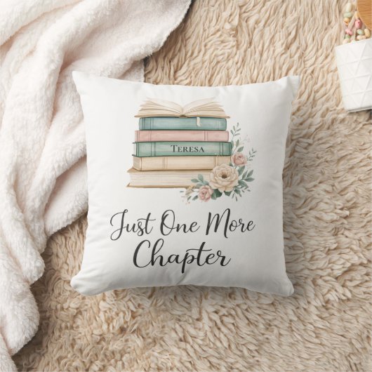 Personalized Book Lover “Just One More Chapter クッション (ブランケット)