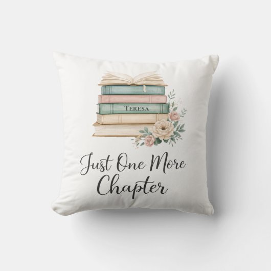 Personalized Book Lover “Just One More Chapter クッション (正面)