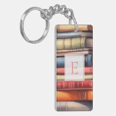 Personalized Book Lover Monogram  キーホルダー (正面左)