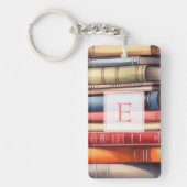 Personalized Book Lover Monogram  キーホルダー (正面)