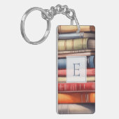 Personalized Book Lover Monogram  キーホルダー (正面左)