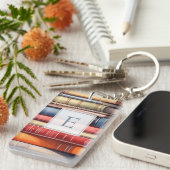 Personalized Book Lover Monogram  キーホルダー (正面右)
