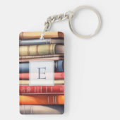 Personalized Book Lover Monogram  キーホルダー (裏面)