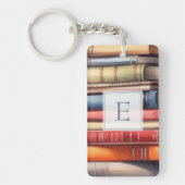 Personalized Book Lover Monogram  キーホルダー (正面)