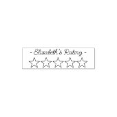 Personalized Book or Movie Review 5 Star Rating セルフインキングスタンプ (デザイン)