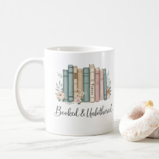 Personalized “Booked & Unbothered” Reader Gift コーヒーマグカップ