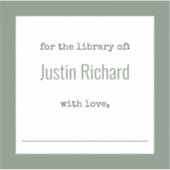 Personalized Bookplate Stickers シール (正面)