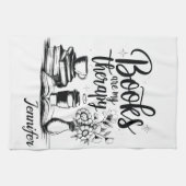 Personalized Books Are My Therapy Bookworms キッチンタオル (横)