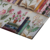 Personalized Bookshelf Floral Cutting Board Gift カッティングボード (角)
