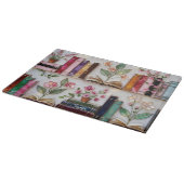 Personalized Bookshelf Floral Cutting Board Gift カッティングボード (角)
