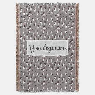 Personalized Border Collie Pattern Blanket スローブランケット