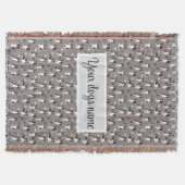 Personalized Border Collie Pattern Blanket スローブランケット (正面)