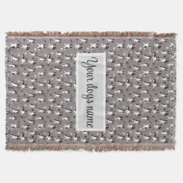 Personalized Border Collie Pattern Blanket スローブランケット