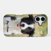 Personalized Border Collie Photo and Name  iPhone 16ケース (裏面横)