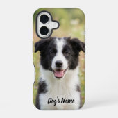 Personalized Border Collie Photo and Name  iPhone 16ケース (裏面)