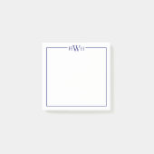 Personalized Border Monogram Stationery ポストイット (正面)