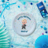 Personalized Boss Baby Birthday Paper Plates ペーパープレート (パーティー)