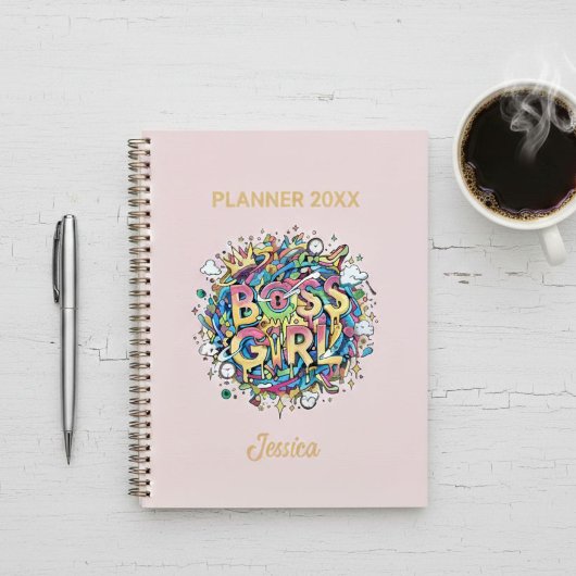 Personalized Boss Girl Planner - Colorful プランナー手帳