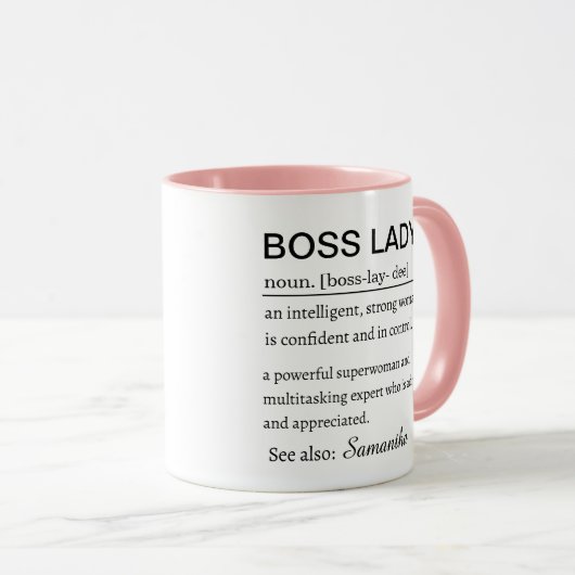 Personalized Boss Lady Definition マグカップ (正面右)