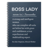 Personalized Boss Lady Definition Notebook Funny ノートブック (正面)
