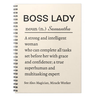 Personalized Boss Lady Definition Notebook Funny ノートブック