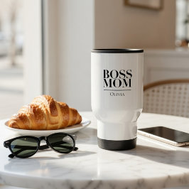 Personalized Boss Mom – Custom Mom Gift トラベルマグ