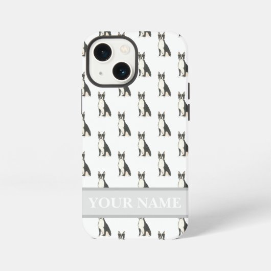 Personalized Boston Terrier Frenchton iPhoneケース (裏面)