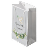 Personalized Botanical Baptism Gift Bag スモールペーパーバッグ (正面アングル)