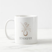 Personalized Botanical Easter Mug Elegant Gift コーヒーマグカップ (左)