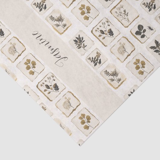 Personalized Botanical Herbs Tissue Paper Custom  薄葉紙 (詳細)