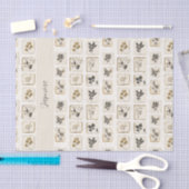 Personalized Botanical Herbs Tissue Paper Custom  薄葉紙 (クラフト)